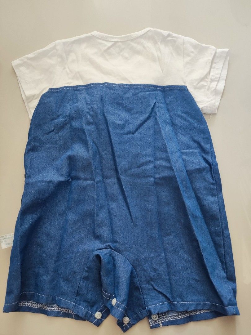 Baby Denim Romper (3-6months) (Category: Babies & Kids Fashion) located in Angeles City. Submitted by cfc23 (Listing ID 1405763876, Image 2). Description: ✨Used once only (3-6months) -Cute denim and white baby romper with bear detail -Button closures, a pocket, and suspender straps 📍MOP: Gcash or BPI 📍 Shipping fee c/o buyer ❌ no meet ups.