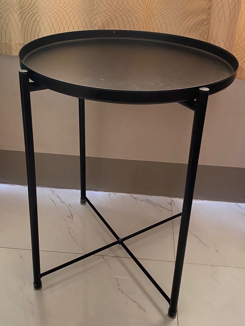 Black Round Side Table (Category: Tables & Sets) located in Argao. Submitted by jowceeee (Listing ID 1405722081, Image 3). Description: .