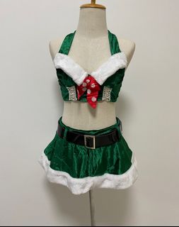 Christmas Velvet Santarina Cosplay Dress Costume Set 05-35, Women's ...
