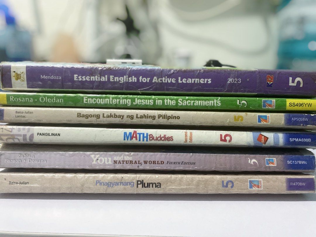 Complete Set Grade 5 School Books (Category: Textbooks) located in Del Monte. Submitted by pageturner_digital (Listing ID 1405899425, Image 1). Description: From Catholic School Bought for 8000 But no longer needed. Selling so other students can use it. Complete Set..