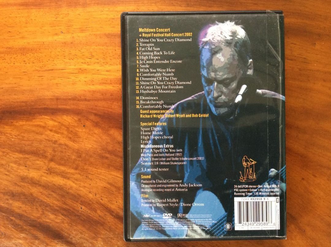 David Gilmore-2 Concert DVD (Category: CDs & DVDs) located in Silang. Submitted by lorenzo0000 (Listing ID 1405778339, Image 2). Description: David Gilmore-2 Concert DVD In Excellent Condition.
