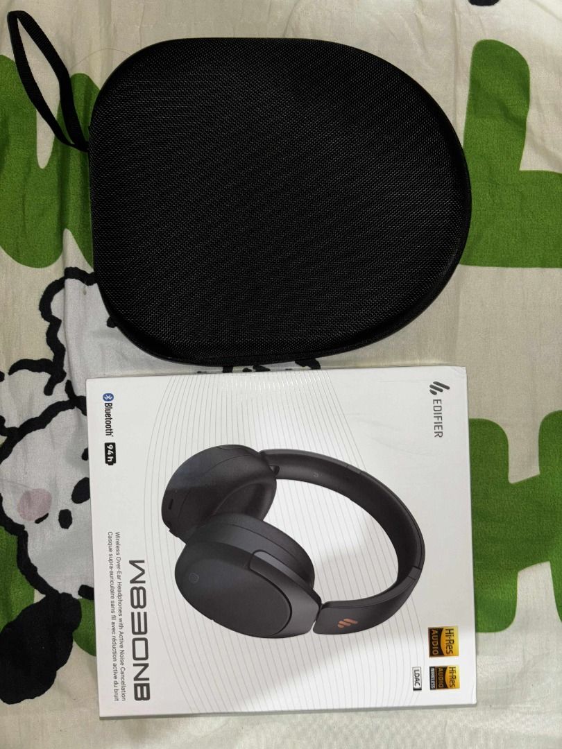 EDIFIER W830NB (BLACK) with ANC + FREE Headphone case (Category: Headphones & Headsets) located in Aguinaldo. Submitted by brightstar-3c16 (Listing ID 1405798540, Image 3). Description: Purchased last September 2025 and barely used. No issues, no scratches. Good as new, with box + complete papers and charger connector. FREE EDIFIER HEADPHONE HOLDER SHOCK-PROOF CARRYING BAG RFS Change of unit Shipping only Price still negotiable..