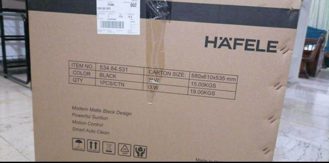 Hafele Wall Mounted Range Hood (Category: Other Kitchen Appliances) located in Marikina City. Submitted by triplevshop (Listing ID 1405786254, Image 2). Description: .