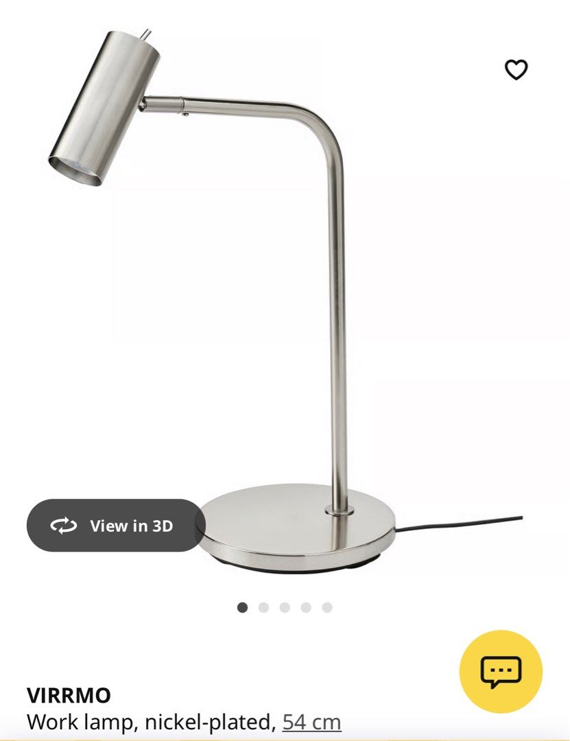 Ikea Virrmo Work Lamp (Category: Lighting) located in Manila. Submitted by hellostreetmarket_ (Listing ID 1405779789, Image 3). Description: Ikea Virrmo Work Lamp Very nice and sleek. Free extra bulb!!!! Hagglers won’t be entertained. .
