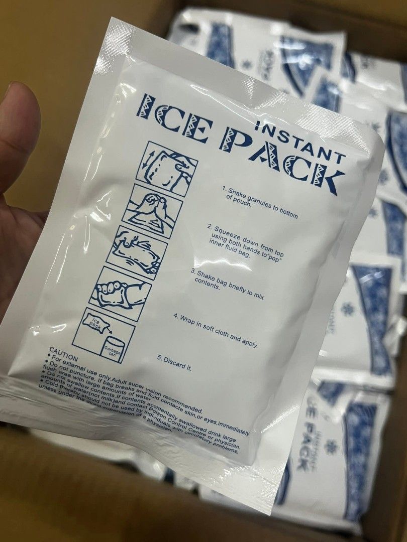 Instant Ice Pack Disposable (Category: Medical Supplies & Tools) located in Manila. Submitted by kairos_luckyonlineshop (Listing ID 1405772253, Image 1). Description: min.of 12pcs.