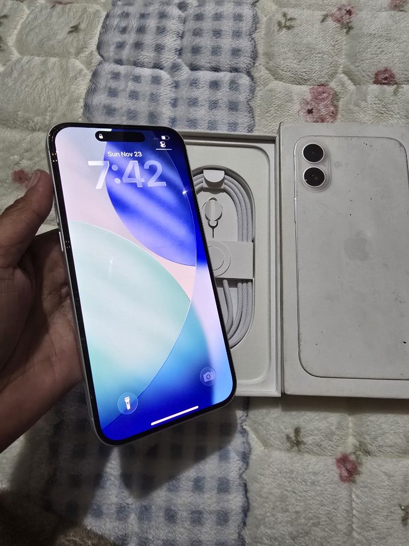 Iphone 16 Plus 256gb White (Category: iPhone 16 Series) located in San Juan City. Submitted by AshleyandLynGeneralmerchandise (Listing ID 1405887723, Image 2). Description: Fb Page : 📌 Ashley & Lyn ☎️ 09959523680 📌 Jenny Telecom ☎️ 09950171472 🥨Mode of Payment🥨 🌽Cash 🌽Bank Transfer 🌽GCash & Paymaya 🥨 Installment🥨 🌽Credit Card 🌽Ggives 🌽Home Credit 🥭Cash on Delivery 🥭Shipping 🥭Meet Up 🥭Trade In You can visit our Physical store in 🍋