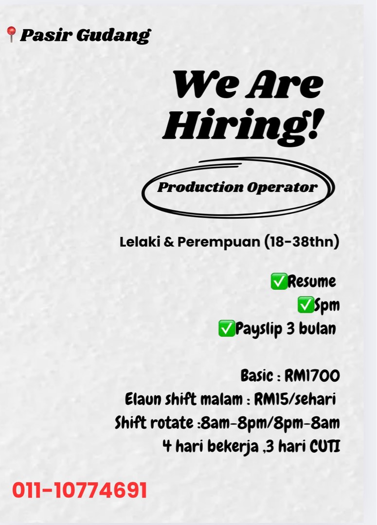 Kilang Pasir Gudang, Announcements on Carousell