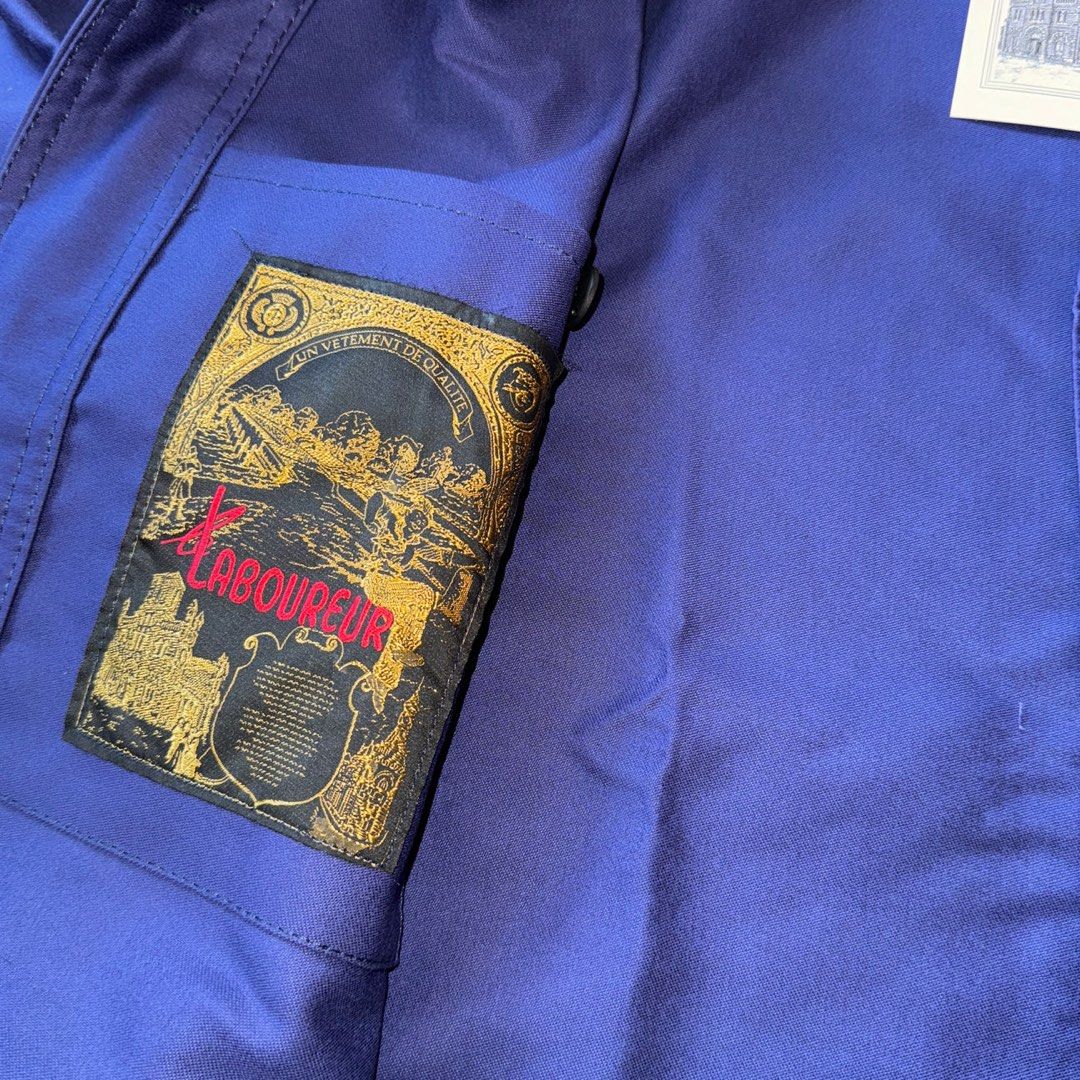 (Sold) Le Laboreur French Work Jacket - Klein Blue (Category: Coats, Jackets and Outerwear) located in Paranaque City. Submitted by grailonious (Listing ID 1405792706, Image 3). Description: French work jacket, actually made in France in Klein blue. Most sought out color. Barely used, like new. See pics for exact measurements .