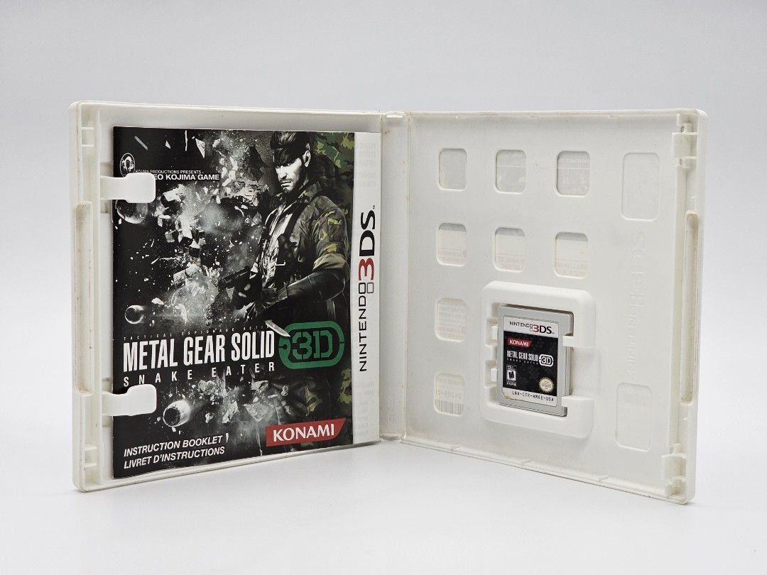 Metal Gear Solid 3D Snake Eater (Category: Nintendo) located in Angeles City. Submitted by press_start (Listing ID 1405814320, Image 2). Description: FOR SALE Metal Gear Solid 3D Snake Eater for Nintendo 3DS ₱2,999 US version/ESRB. This is a second hand item, manage your expectations. See pics for inclusions. Tested working. Location: Angeles City, Pampanga No meet-ups Shipping thru LBC or J&T only. I ship daily at 1:00 PM. Payments settled after