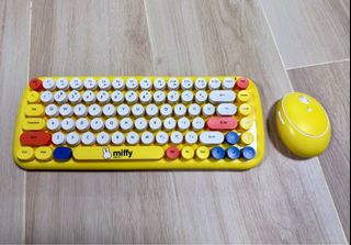 Miffy Yellow Round Keyboard and Mouse Set