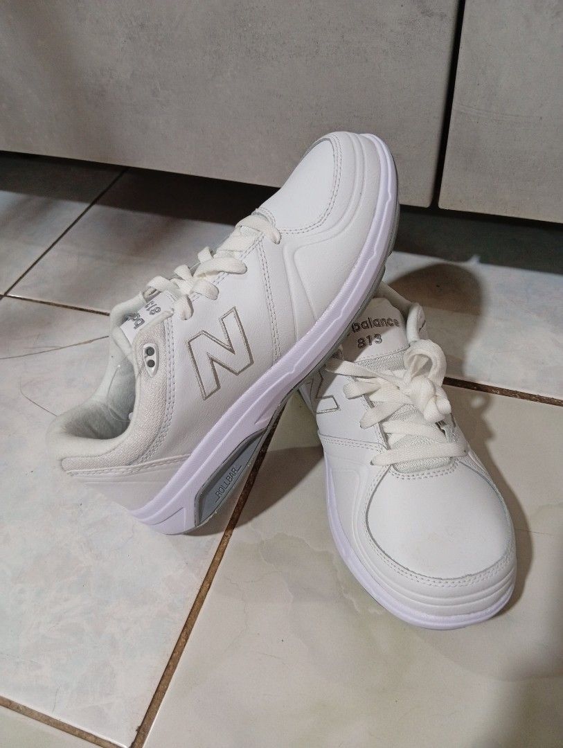 New Balance 813 White Sneakers (Category: Sneakers) located in Manila. Submitted by bb_mushroom (Listing ID 1405770494, Image 1). Description: New Balance 813 White US SIZE 8.5 Orig price: 8k+ Selling price: 2,500 - Brand new - Authentic - Good Condition - No box.
