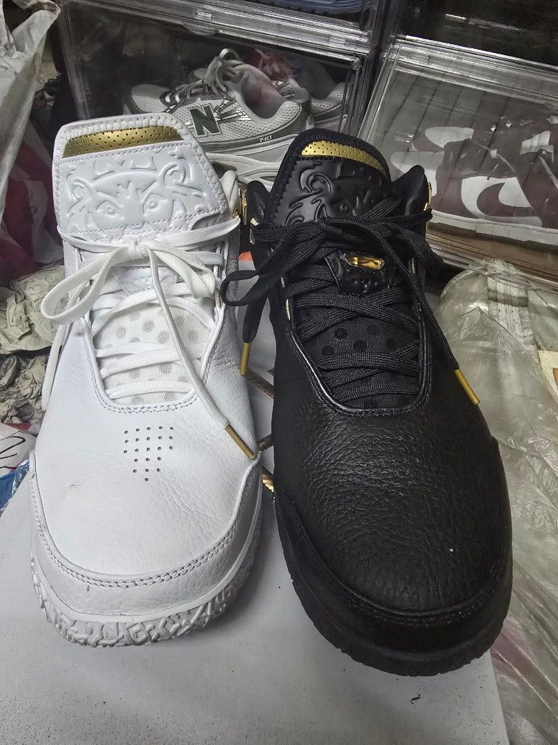 Nike LeBron NXXT Gen AMPD EP Sneakers (Category: Sneakers) located in Manila. Submitted by andrew15o (Listing ID 1405788271, Image 1). Description: - Nike LeBron NXXT Gen AMPD EP - Color: Black and White - Size: US 11 - Features gold accents - "EQUITY" branding on heel - Includes original box - Unique sole pattern.
