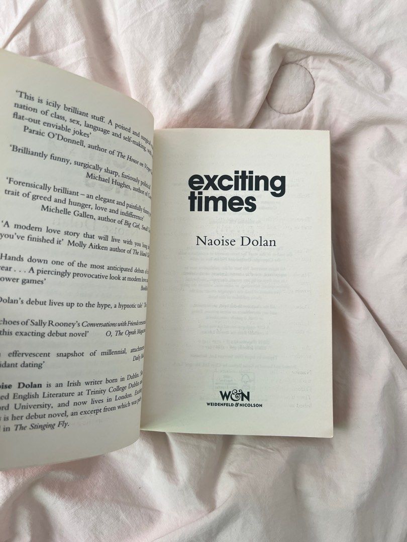 [Paperback] Exciting Times by Naoise Dolan (Category: Storybooks) located in Tarlac. Submitted by nevercursed (Listing ID 1405740968, Image 2). Description: 📌 Additional Fee/s: + Shipping Fee 💳 MOP: GCash/BDO/Maribank 📦 MOD: J&T.