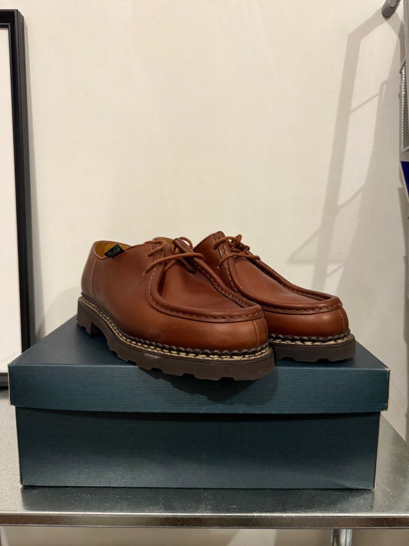 Paraboot Michael (Marron) (Category: Dress Shoes) located in Mandaluyong City. Submitted by jjjjose (Listing ID 1405816653, Image 2). Description: Selling my pre-loved Paraboot Michaels (Marron)! Size 42.5 (fits US 10) With box and dustbag Used less than 5x; got impatient with breaking them in lol Php 23,000 Shipping shouldered by buyer.