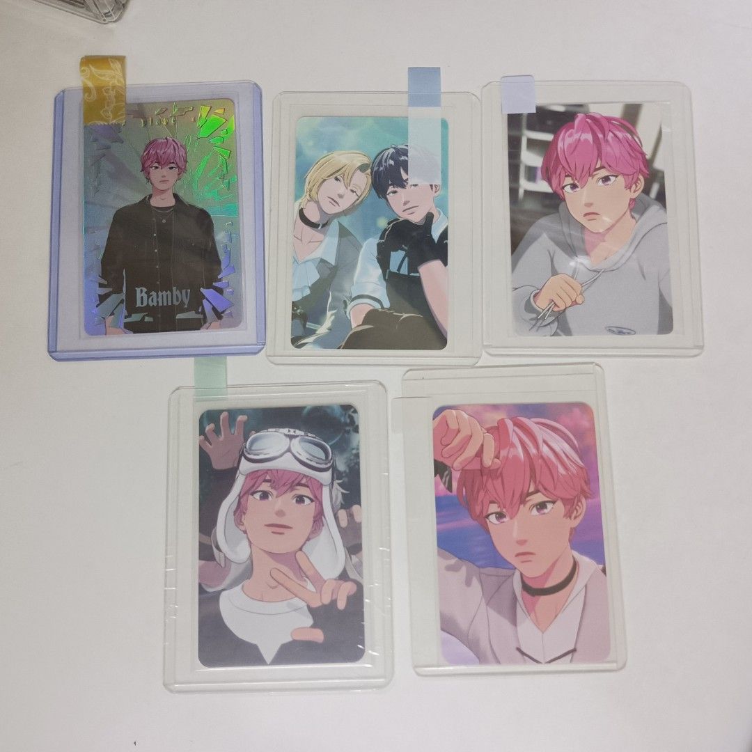 Plave pob photocards bamby madhyungz (Category: K-Wave Merchandise) located in Caloocan City. Submitted by riritrinkets (Listing ID 1405662957, Image 1). Description: top row: 150 200 300 bottom row: 500 300 sold × bamby hoodie ×madhyungz mop: gcash mod: j&t shipping sched: every Sunday only no rush shipping.