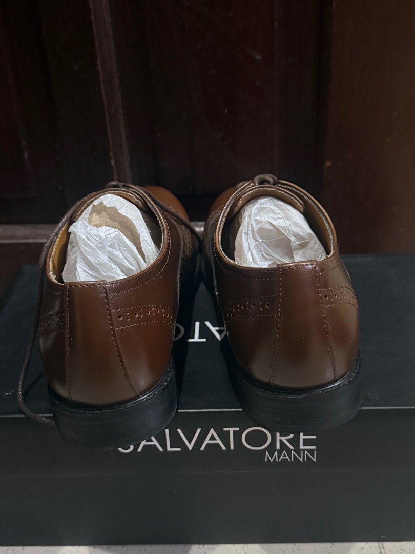 Salvatore Mann Shoes (Category: Casual Shoes) located in Quezon City. Submitted by clazzystudio (Listing ID 1405836881, Image 3). Description: Salvatore Mann shoes, worn only once for a wedding. Size: US 5, eur 39 Still in excellent, like-new condition. No major signs of wear. Perfect for formal events, parties, or special occasions..
