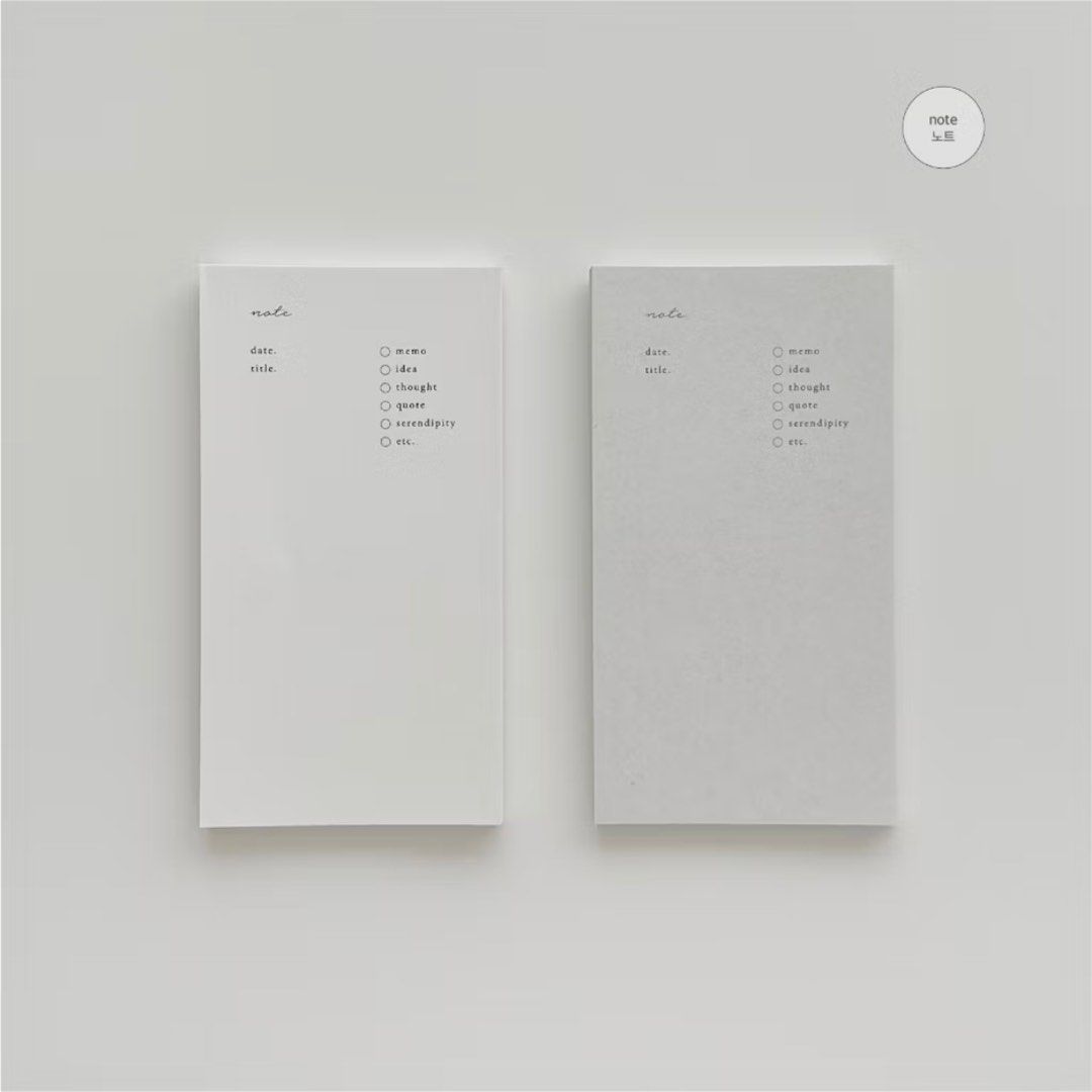 [sampler] Day and Moment "Note" memo paper (Category: Stationery & School Supplies) located in Pasig City. Submitted by sagefields (Listing ID 1405745436, Image 1). Description: 1 set of 6 sheets (3 gray paper, 3 white paper).
