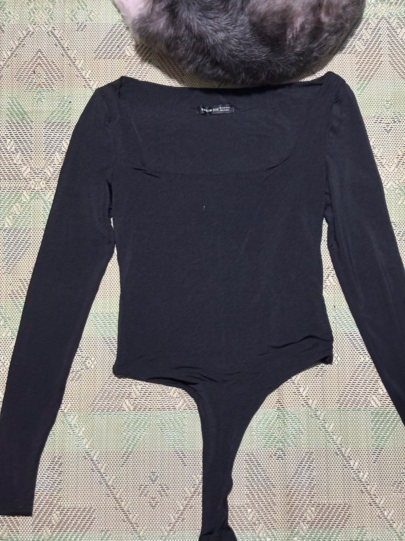 Shein Black Long-sleeved Bodysuit (Category: Longsleeves) located in Pasig City. Submitted by aikasantos (Listing ID 1405833154, Image 1). Description: RFS: Decluttering.