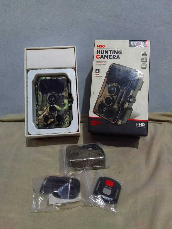 SJcam M50 Hunting Camera (Category: Cameras) located in Mexico. Submitted by purple_ira (Listing ID 1405863601, Image 1). Description: * Never been used * w/ night vision * Open for unboxing purposes * Comes with the original inclusions * Batteries not included (8pcs. AA needed).