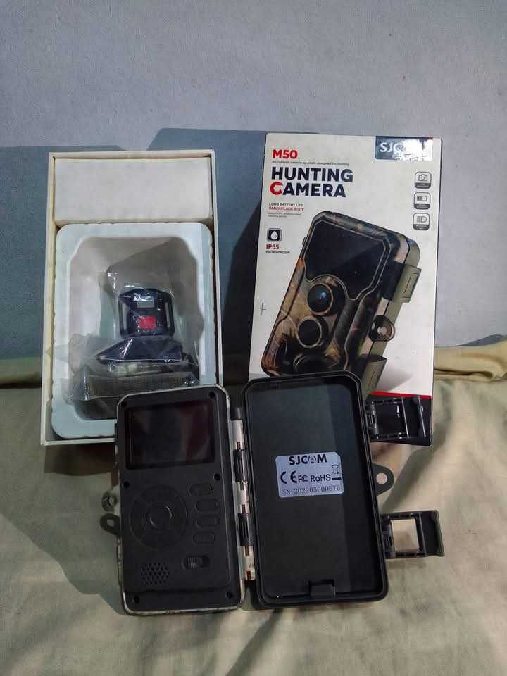 SJcam M50 Hunting Camera (Category: Cameras) located in Mexico. Submitted by purple_ira (Listing ID 1405863601, Image 3). Description: * Never been used * w/ night vision * Open for unboxing purposes * Comes with the original inclusions * Batteries not included (8pcs. AA needed).