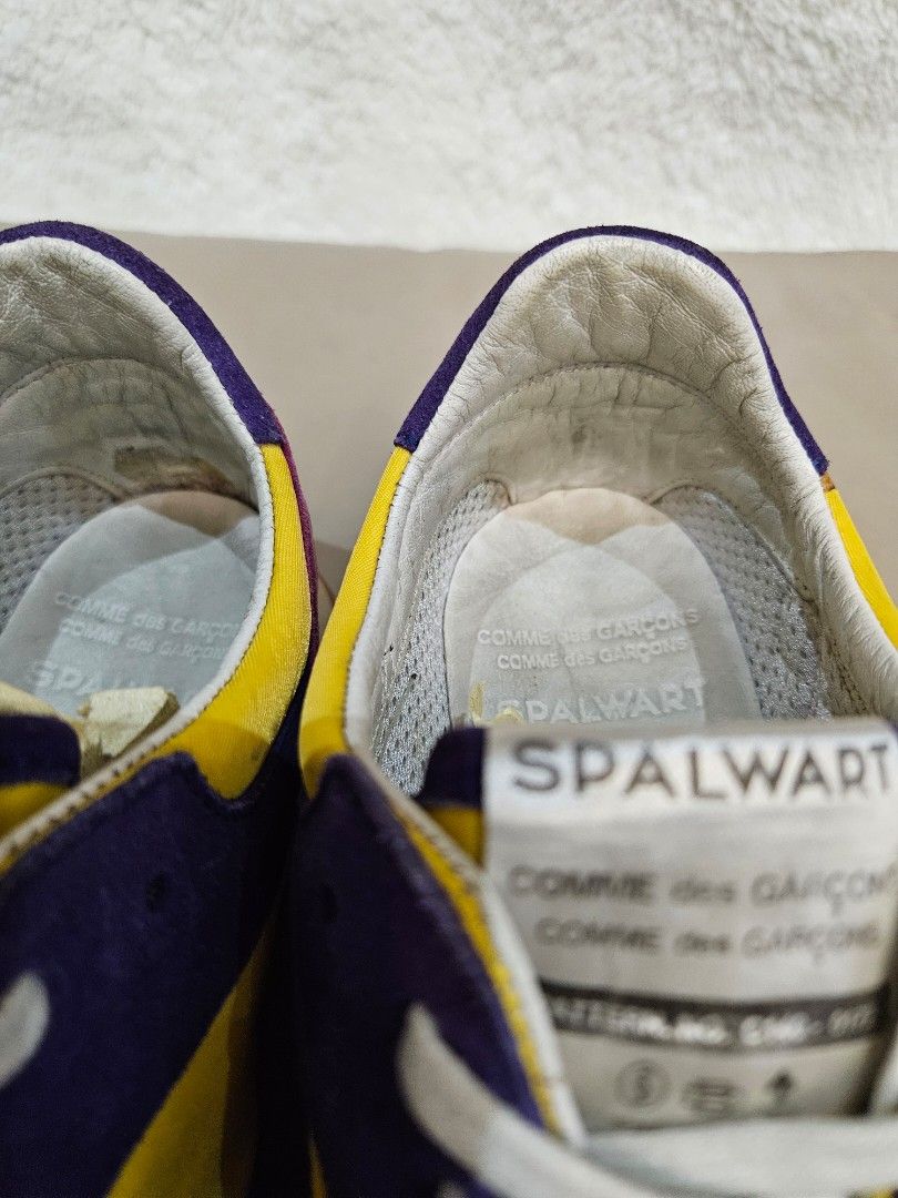Spalwart x Comme des Garcons Sneakers (Category: Sneakers) located in Manila. Submitted by inlababoqueen (Listing ID 1405796732, Image 3). Description: Comme des Garçons x Spalwart Marathon Trail Low sneaker in a yellow, purple, and pink colorway. Size: 8 RFS: Decluttering.