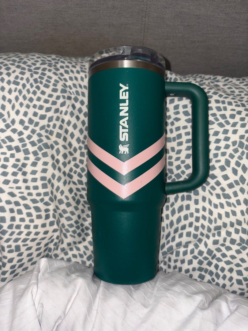 Stanley Quencher H2.0 FlowState Tumbler Oasis Collection - Green (Category: Water Bottles & Tumblers) located in Singapore. Submitted by doopydoop (Listing ID 1405742232, Image 2). Description: selling this at $65, bought it from a friend at $85 100% authentic bought from the official stanley store .