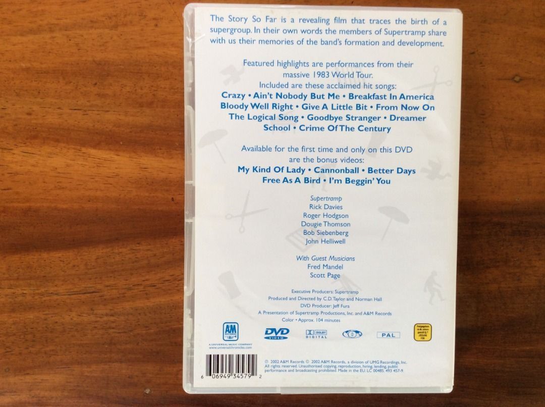 Supertramp - Concert DVD (Category: CDs & DVDs) located in Silang. Submitted by lorenzo0000 (Listing ID 1405777202, Image 2). Description: Supertramp Concert DVD In Excellent Condition.