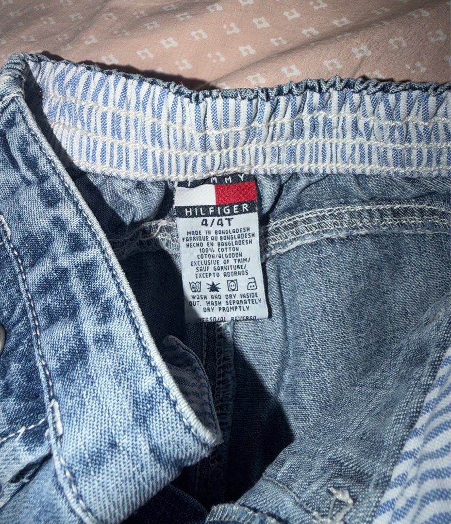 Tommy Hilfiger Flare Jeans 4T (Category: Babies & Kids Fashion) located in Tacloban City. Submitted by chaomg (Listing ID 1405875322, Image 3). Description: - Authentic Tommy Hilfiger flare jeans - Size: 4T - Classic denim wash - Comfortable elastic waistband - Features front pockets - Iconic Tommy Hilfiger logo - Stylish and durable MOP: GCash/Maya Payment.