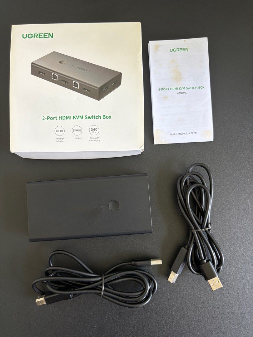 UGREEN USB HDMI KVM Switch 4K Ultra HD HDMI Switcher Box For Sharing Monitor