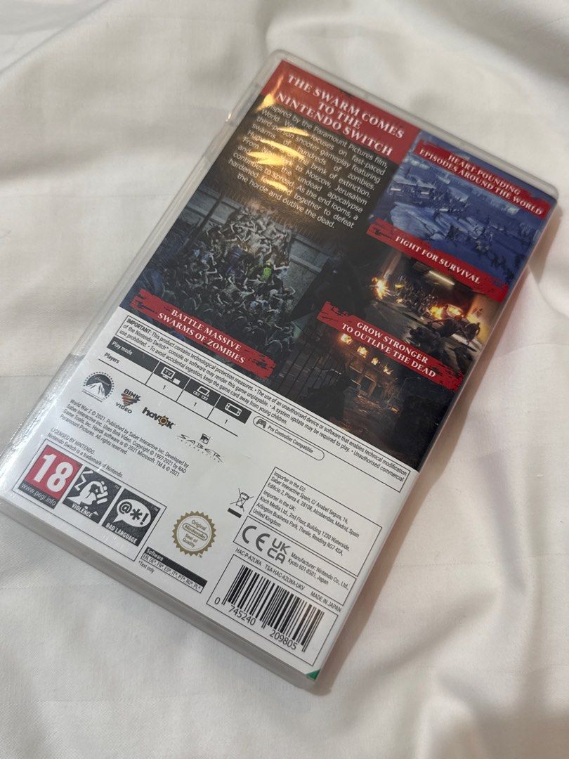 World War Z - Nintendo Switch (Category: Nintendo) located in Manila. Submitted by aureliusssss (Listing ID 1405865184, Image 2). Description: - World War Z for Nintendo Switch - Intense zombie action gameplay - Battle massive zombie swarms - Experience global episodes - Fight for survival - Rated 18.