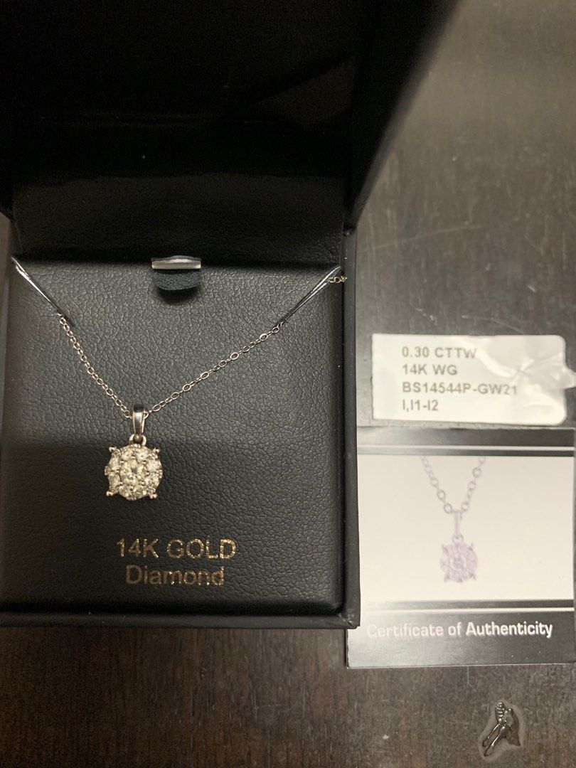 14 karat gold diamond necklace (Category: Necklaces) located in San Juan City. Submitted by alystrid (Listing ID 1405919395, Image 1). Description: selling this nice and dainty 14k gold diamond necklace. selling low, needs funds.