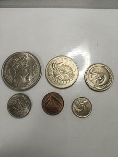コレクション 1967 Singapore Coin Set シンガポール | 6枚セット | 1セント 5 10 20 50セント 1ドル | 公営