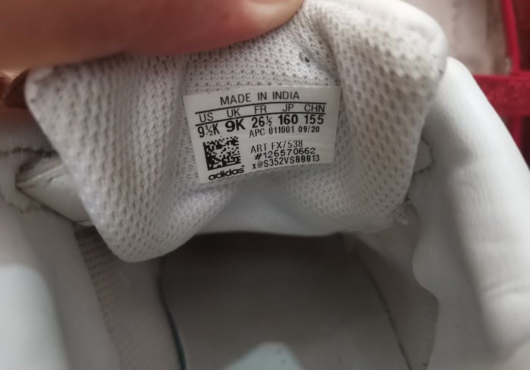 SET: Adidas & H&M Red shoes (Category: Babies & Kids Fashion) located in Pasig City. Submitted by dehoarding (Listing ID 1405936257, Image 2). Description: See photos for condition and sizes All authentic Both for ₱500 (fixed) .