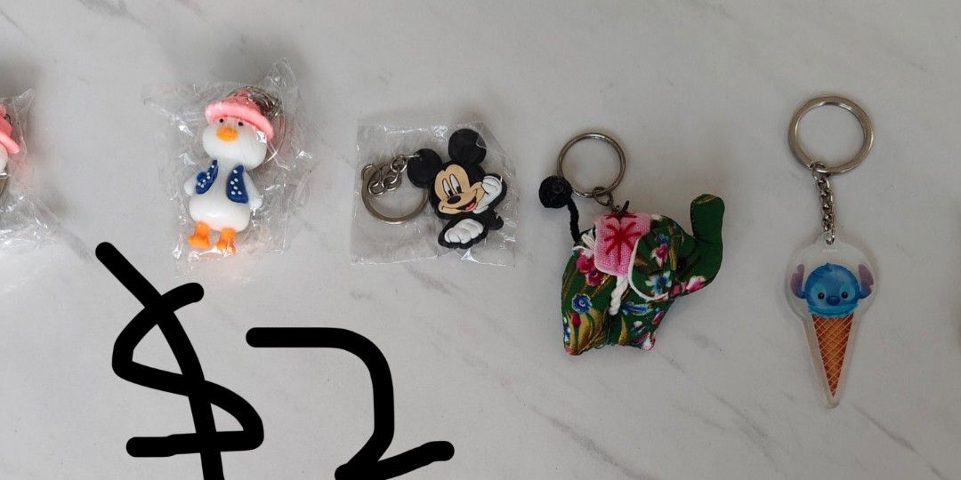 Assorted Keychains (Category: Character Goods) located in Singapore. Submitted by skylerljc (Listing ID 1405063568, Image 1). Description: selling $2 for each and $10 for all. Interested parties please message me.