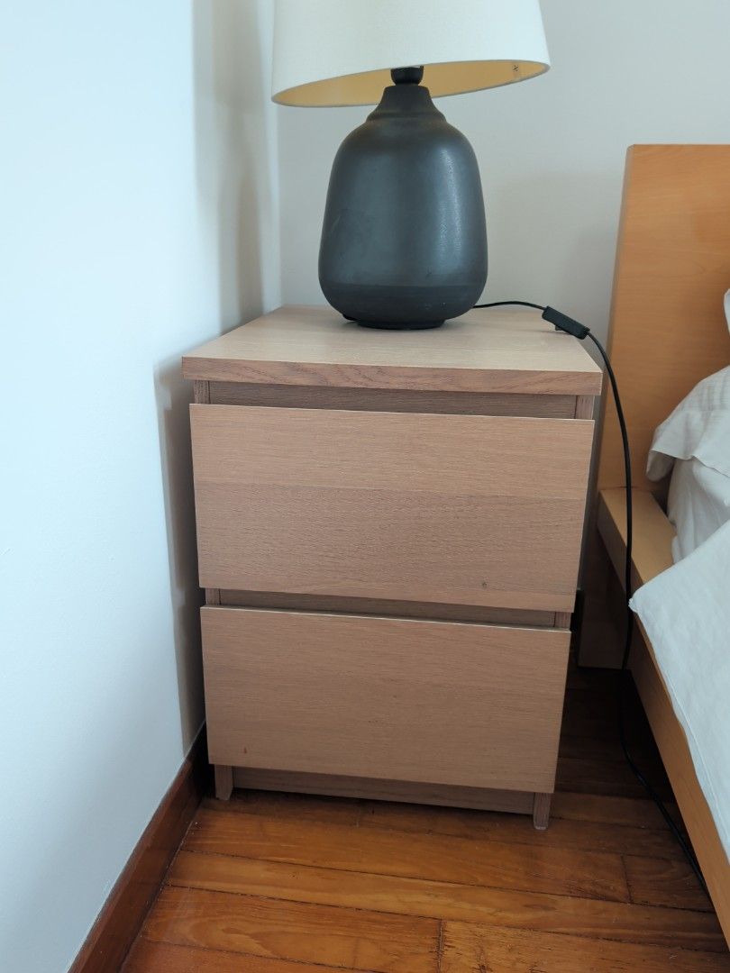 Bedside table (Category: Tables & Sets) located in Singapore. Submitted by nbcollect (Listing ID 1406009067, Image 1). Description: 3 X Ikea malm bedside table $30 each .