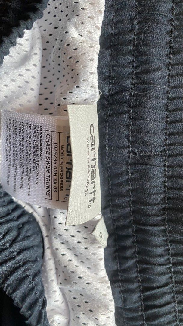 Carhartt Chase Swim Trunks (Category: Shorts) located in Mandaluyong City. Submitted by choloooo (Listing ID 1405980825, Image 2). Description: Carhartt Swim Trunks in dark blue. Bought in commonwealth greenbelt. Used once..