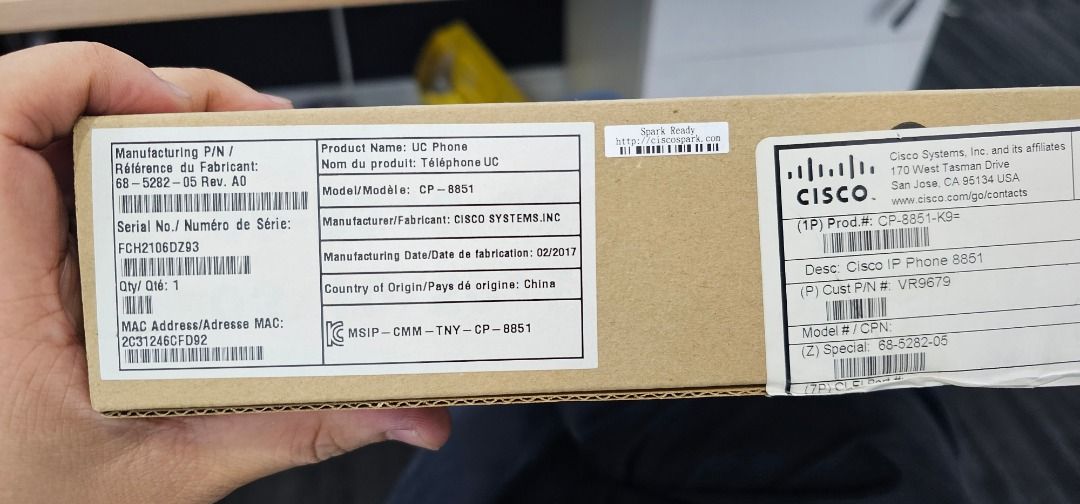 Cisco IP Phone 8851 (Category: Office & Business Technology) located in Pasay City. Submitted by bs_flatline (Listing ID 1406000733, Image 2). Description: Cisco IP Phone 8851 Sealed with Box. Brand New. I have 3 pcs for P3000 each. Still Nego https://www.cisco.com/c/en/us/products/collaboration-endpoints/ip-phone-8851/index.html.