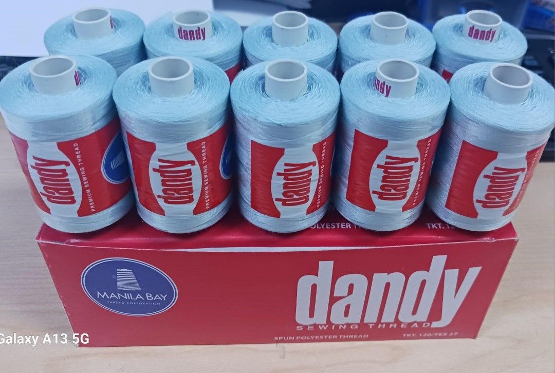 Dandy rugged Sewing Thread (Category: Craft Supplies & Tools) located in Quezon City. Submitted by whizdepot (Listing ID 1383728020, Image 2). Description: This is a heavy-duty polyester thread suitable for robust sewing applications.