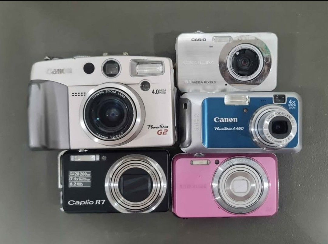 Digicams UNTESTED (Category: Cameras) located in Manila. Submitted by carnikk (Listing ID 1405955676, Image 1). Description: 5 Digicams UNTESTED.. as is.. good for parts/repair 250 each 600 take all buy at your own risk, no return/refund pickup only here at my location or can ship thru lalamove only I will not entertain sa mga nagtatanong pa kung ano issue or if working, again untested nga San antonio village, Makati city.