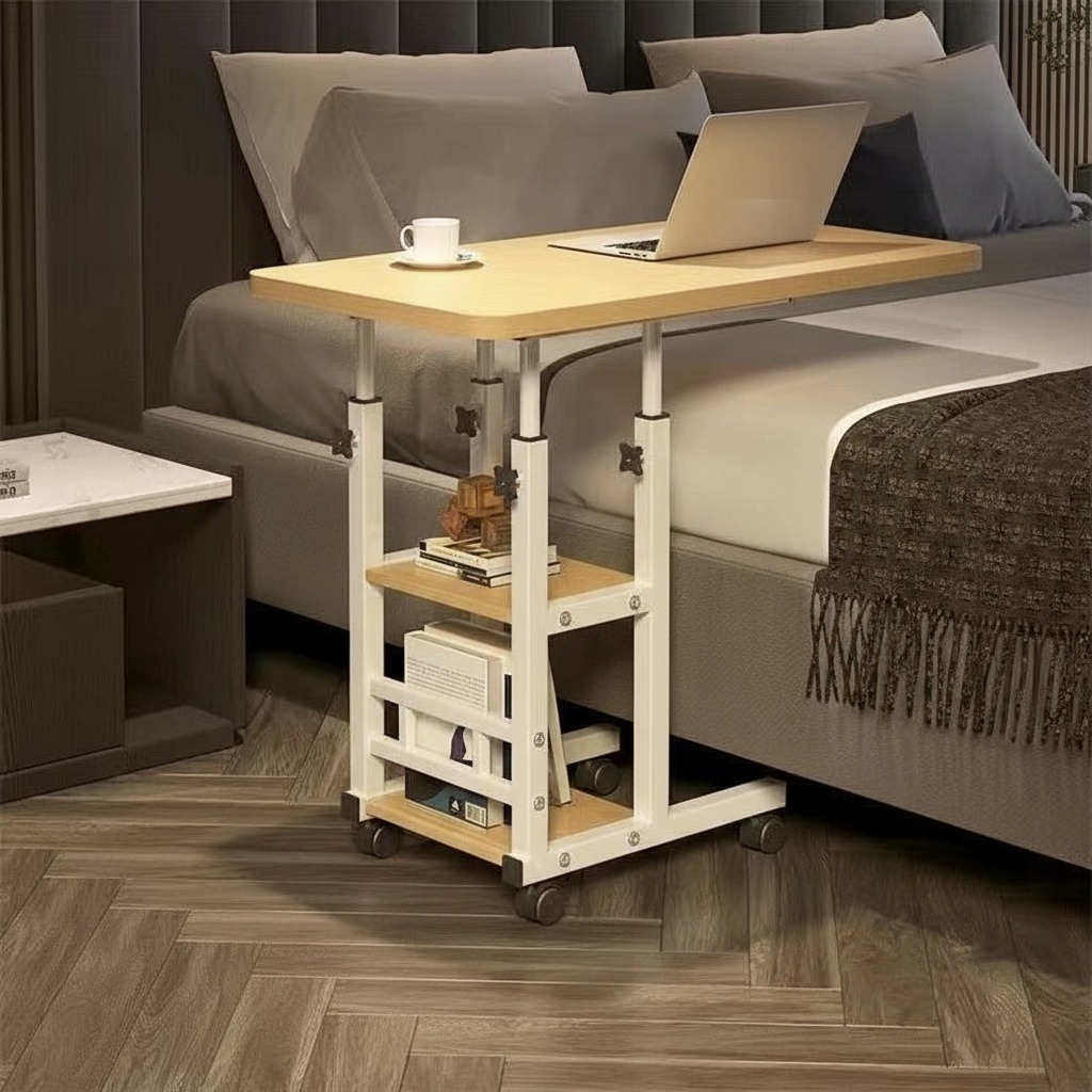 Height Adjustable Work Side Table | Portable Bedside Computer Side ...