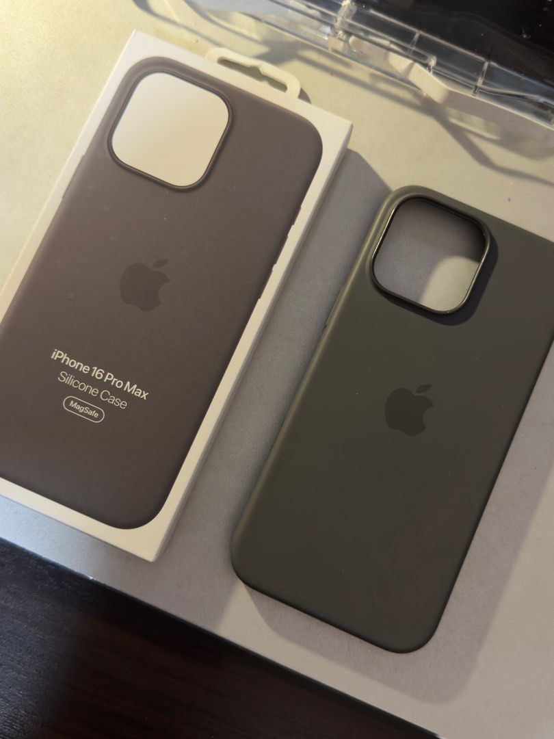 iPhone 16 Pro Max Cases - Bundle (Category: Cases & Sleeves) located in Manila. Submitted by divch (Listing ID 1406089897, Image 1). Description: For sale - all authentic iPhone 16 pro max cases - minimal signs of usage and almost brand new. Apple Magsafe clear case - 2000 - SOLD Apple Silicone Magsafe case (stone gray) - 2000 Beats Magsafe case - 2000 - SOLD Otterbox Symmetry Magsafe case cactus leather - 2000 Bundle promo - take all 2 remaining
