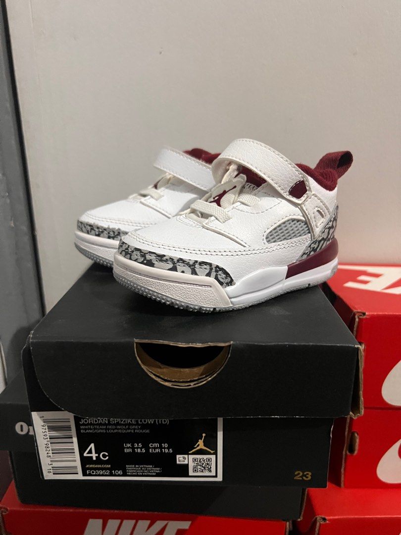 Jordan Spizike Low (TD) - Infant (Category: Babies & Kids Fashion) located in Marikina City. Submitted by itsjaneee (Listing ID 1406068214, Image 3). Description: Jordan Spizike Low Size: 4C | 10cm Used once .