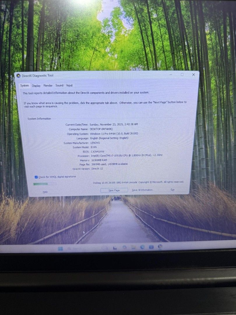 Lenovo Ideapad (Category: Laptops & Notebooks) located in Manila. Submitted by lhainelovi71994 (Listing ID 1406048663, Image 2). Description: Lenovo Ideapad I7 10th gen Intel UHD Graphics AMD Radeon TM 620 graphics 16gb ram 256gb ssd Windows 11 pro OS Unit with charger No issue ✅ Tested ✅✅ 💸💸 13,500 each Location: San Andres bukid manila Pick up or meet up.