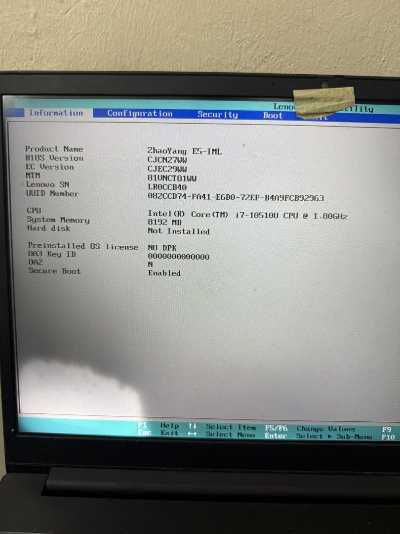 Lenovo ZhaoYang E5 (Category: Laptops & Notebooks) located in Manila. Submitted by lhainelovi71994 (Listing ID 1406046247, Image 2). Description: Lenovo Zhaoyang E5 I7 10th gen 8gb ram no ssd Radeon graphics LCD and battery issue No charger 5,000 only.