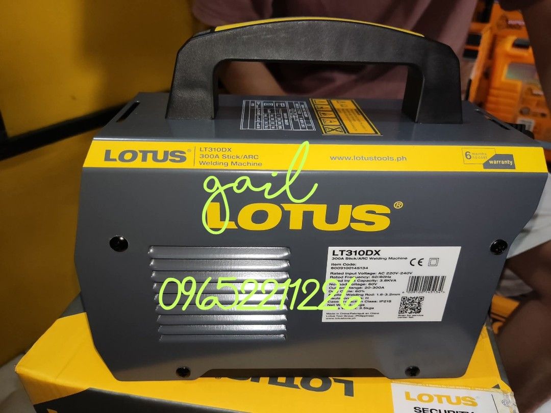 LOTUS 300A Stick/Arc Welding Machine (LT310DX) (Category: Construction Tools & Equipment) located in Caloocan City. Submitted by abieghail (Listing ID 1406007703, Image 3). Description: (PLEASE CHECK ON PHOTOS UPLOADED FOR COMPLETE SPECS.) Available for store pick-up or delivery nationwide. Contact us for faster transaction. TO GOD BE THE GLORY!.