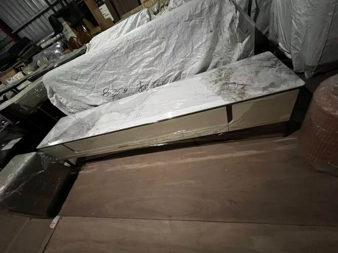 Modern Marble TV Console Rack (warehouse sale) (Category: Office Furniture & Fixtures) located in Paranaque City. Submitted by pilipinashop (Listing ID 1390492582, Image 2). Description: WAREHOUSE SALE‼️ BRAND NEW!!! code: CD-813 Italian Simple TV Rack Cabinet original price: 23,500 size: L - 203cm H - DELIVERY: The shipping fee will be shouldered by the buyer through lalamove within metro manila. Orders will be confirmed once the proof of paymen