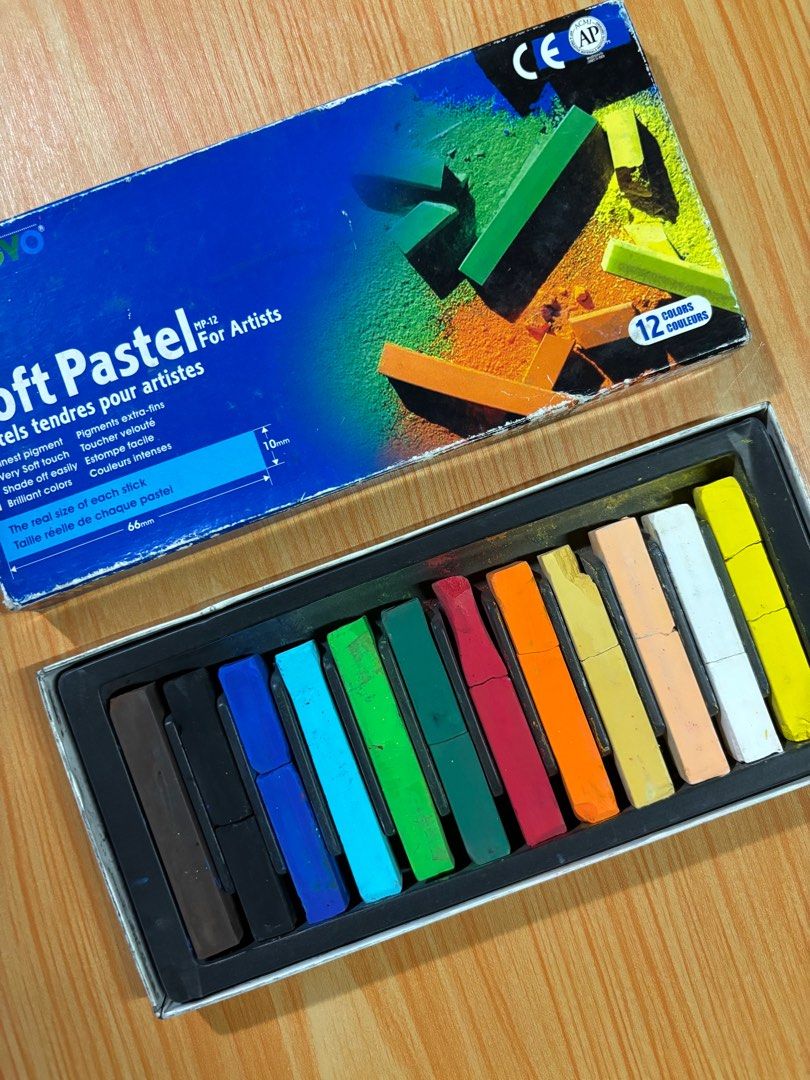 Mungyo Soft Pastel 12 Colors (Category: Craft Supplies & Tools) located in Valenzuela. Submitted by caulfieldscollection (Listing ID 1405953187, Image 3). Description: Mungyo Soft Pastel set with 12 colors Still in good condition Barely used anymore Only the red was used a bit Cracks happened due to box falling RFS: Decluttering DM me if interested..