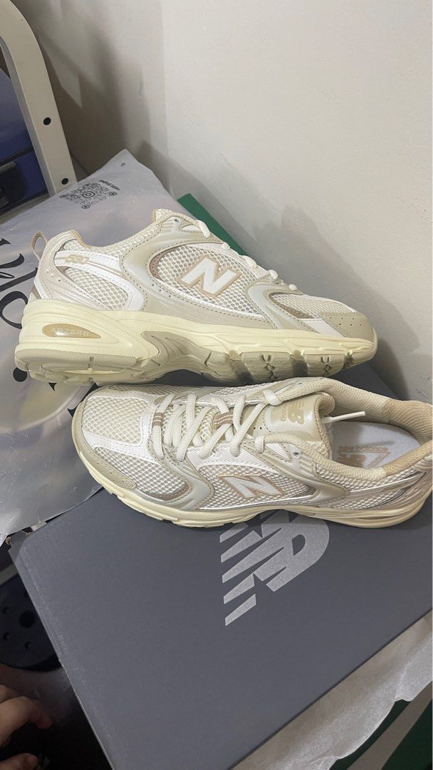 New Balance 530 Sneakers (Category: Sneakers) located in Manila. Submitted by hypedrip (Listing ID 1405991247, Image 1). Description: New Balance 530 Beige Angora Size 5.5 Mens / 7 WMNS BRAND NEW 5,500.