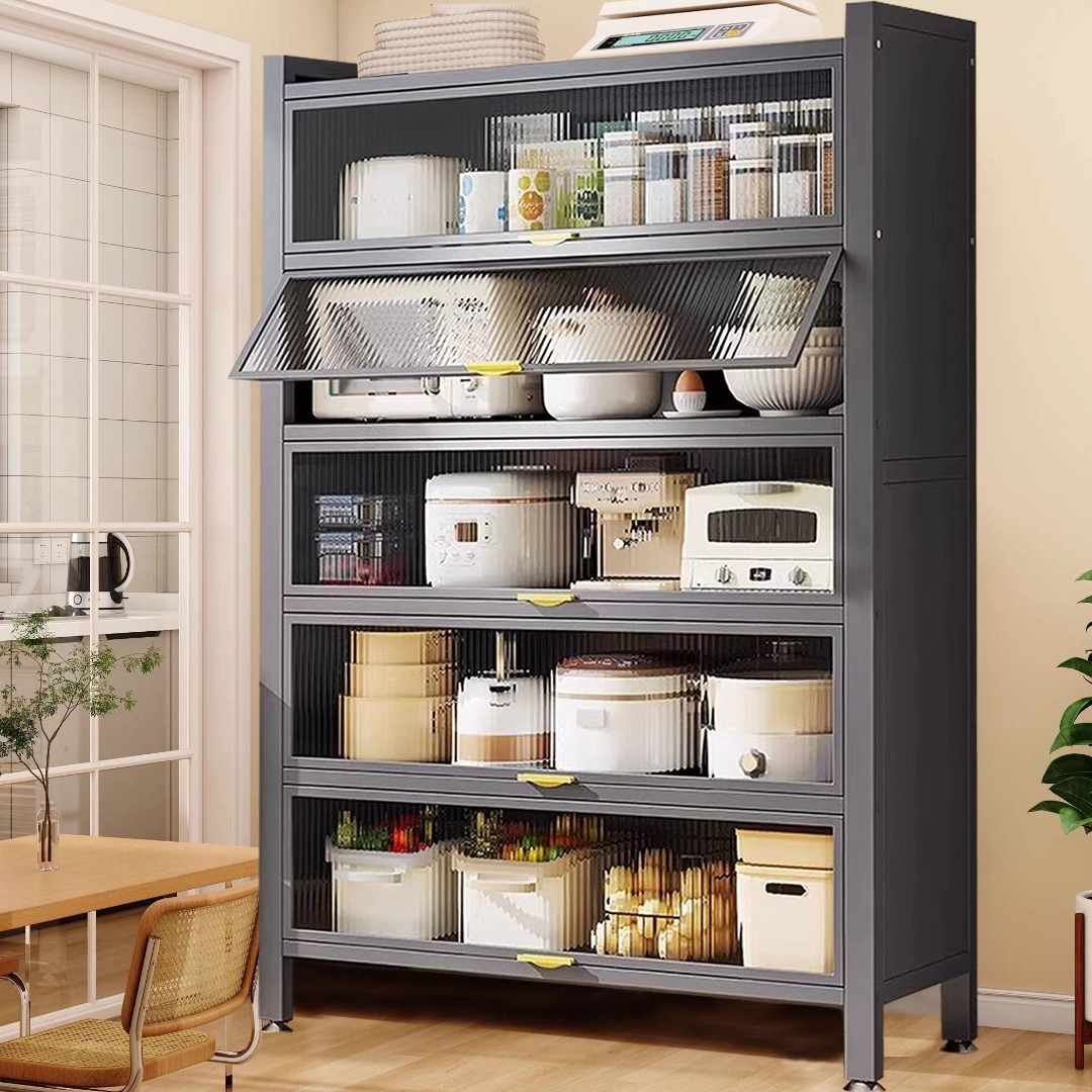New kitchen storage rack, floor-standing multi-layer kitchen cabinet ...