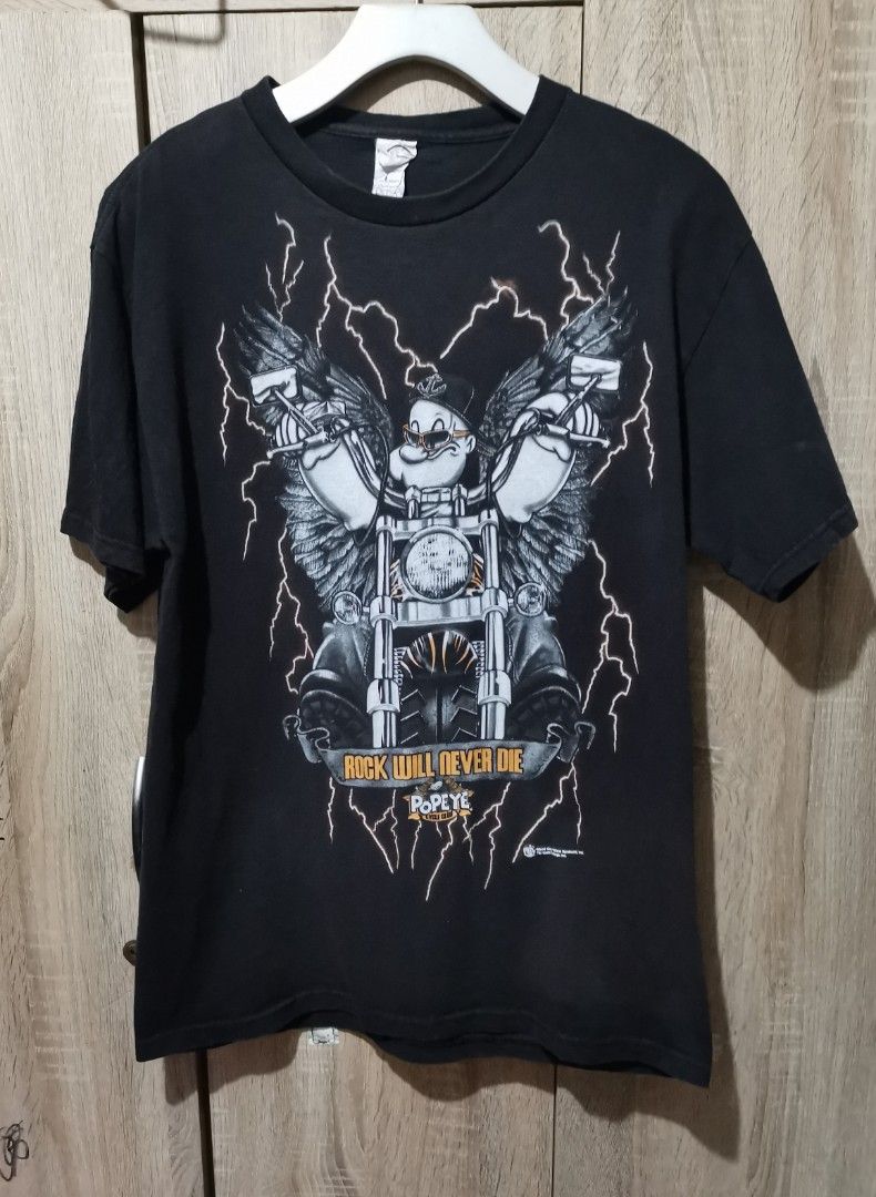 Popye thunder vibes motor cycle t shirt dated 2010 (Category: Tshirts & Polo Shirts ) located in San Pedro. Submitted by thriftersthrift (Listing ID 1406091850, Image 1). Description: Width(inches) :18 Length(inches) :27 Good condition Already wash Color rate : 9/10 🌵ALL ITEMS ARE FROM UKAY BALE SO MANAGE YOUR EXPECTATION 🌵 ASK SELLER FOR MORE INFORMATION COLOR MAY CHANGE TRU LIGHTING.